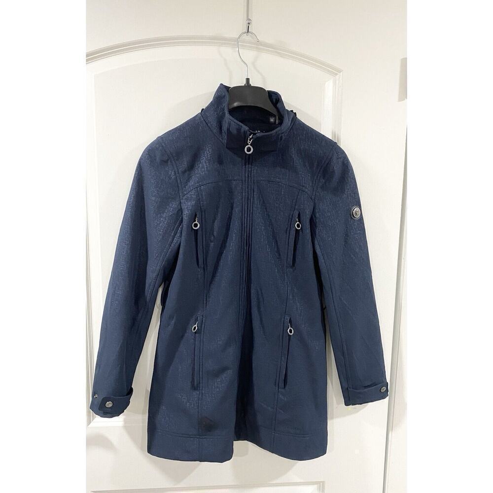 Calvin Klein Women’s Softshell Jacket XS Blue Zip Water Resistant Coat - Picture 9 of 9